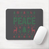 Peace I Come In Peace Couple Matching Ugly Christm Mousepad (Mit Mouse)
