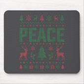 Peace I Come In Peace Couple Matching Ugly Christm Mousepad (Vorne)