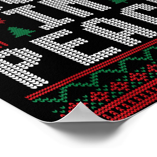 Peace I Come In Peace Couple Matching Ugly Christm Poster (Ecke)