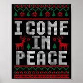 Peace I Come In Peace Couple Matching Ugly Christm Poster (Vorne)