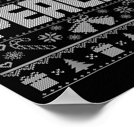 Peace I Come In Peace Couple Matching Ugly Christm Poster (Ecke)