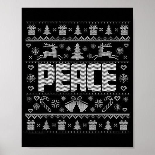 Peace I Come In Peace Couple Matching Ugly Christm Poster (Vorne)