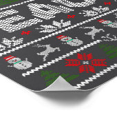 Peace I Come In Peace Couple Matching Ugly Christm Poster (Ecke)