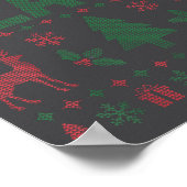 Peace I Come In Peace Couple Matching Ugly Christm Poster (Ecke)