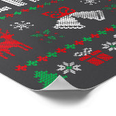 Peace I Come In Peace Couple Matching Ugly Christm Poster (Ecke)