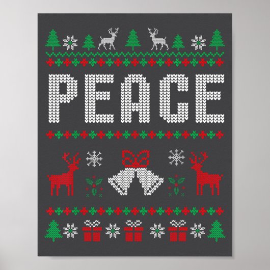 Peace I Come In Peace Couple Matching Ugly Christm Poster (Vorne)