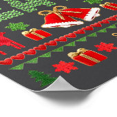 Peace I Come In Peace Couple Matching Ugly Christm Poster (Ecke)