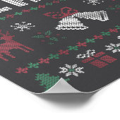 Peace I Come In Peace Couple Matching Ugly Christm Poster (Ecke)