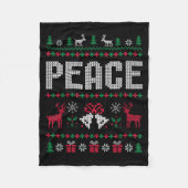 Peace I Come In Peace Matching Couple Ugly Merry C Fleecedecke (Vorderseite)