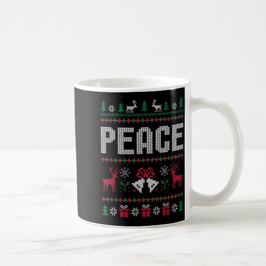 Peace I Come In Peace Matching Couple Ugly Merry C Kaffeetasse (Rechts)