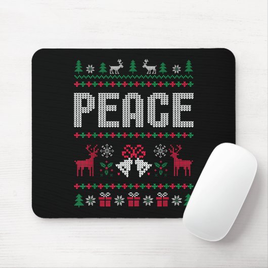 Peace I Come In Peace Matching Couple Ugly Merry C Mousepad (Mit Mouse)