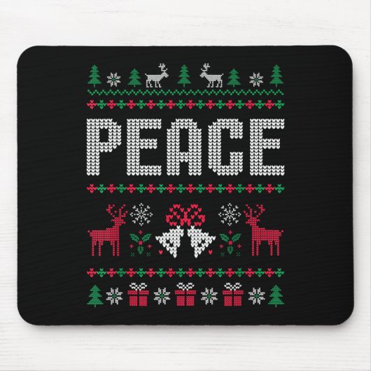 Peace I Come In Peace Matching Couple Ugly Merry C Mousepad (Vorne)