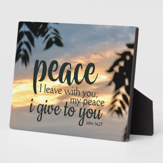 "Peace I Verlass with you" Tabletop Plaque Fotoplatte (Seite)
