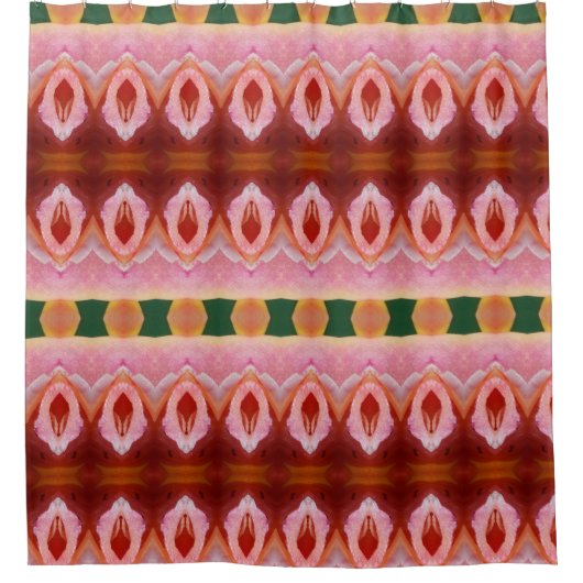 Peace Ikat Duschvorhang (Vorderseite)