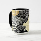 Peace in Bloom Abstract Mug Tasse (Vorderseite Links)