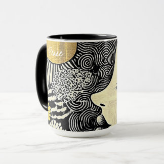 Peace in Bloom Abstract Mug Tasse