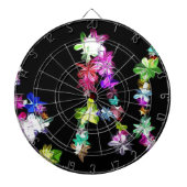 "PEACE" in Blume Art Print Dartscheibe (vorne)
