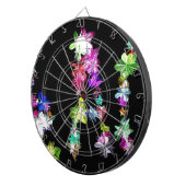 "PEACE" in Blume Art Print Dartscheibe (Vorderseite rechts)