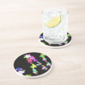 "PEACE" in Blume Art Print Getränkeuntersetzer (Seite)