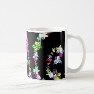 "PEACE" in Blume Art Print Kaffeetasse