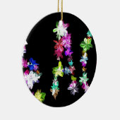 "PEACE" in Blume Art Print Keramik Ornament (Rechts)