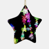 "PEACE" in Blume Art Print Keramik Ornament (Rechts)