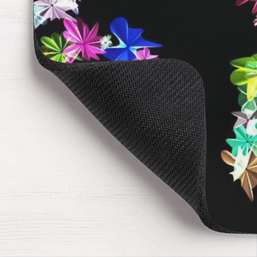 "PEACE" in Blume Art Print Mousepad (Ecke)