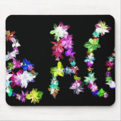 "PEACE" in Blume Art Print Mousepad (Vorne)