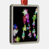 "PEACE" in Blume Art Print Ornament Aus Metall (Rechts)