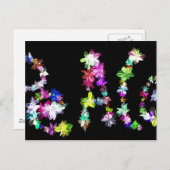 "PEACE" in Blume Art Print Postkarte (Vorne/Hinten)