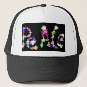 "PEACE" in Blume Art Print Truckerkappe