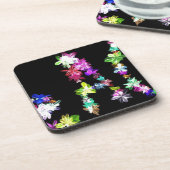 "PEACE" in Blume Art Print Untersetzer (Linke Seite)