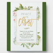 "Peace in Christ" Tabletop Plaque mit Easel Fotoplatte (Vorderseite)