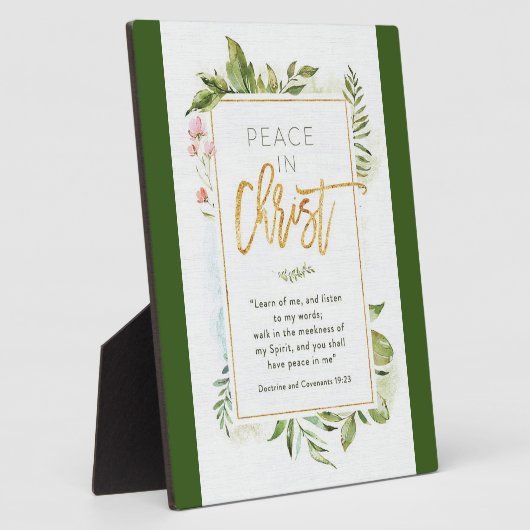 "Peace in Christ" Tabletop Plaque mit Easel Fotoplatte (Seite)