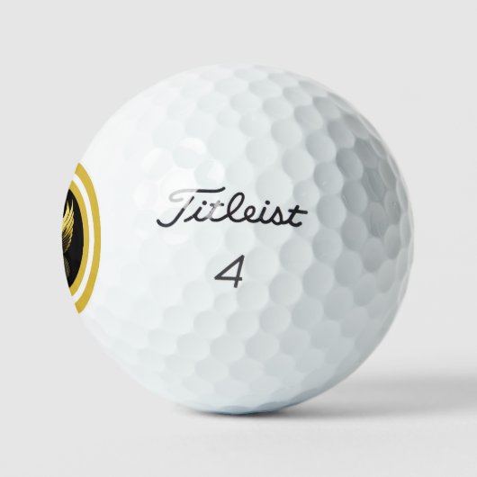 Peace in Flight Featuring Two Gold Doves Golfball (Logo)