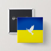 Peace in the world Ukraan flag Button (Vorne & Hinten)