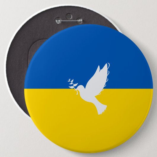 Peace in the world Ukraan flag Button (Vorne & Hinten)