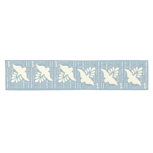 PEACE in vielen Sprachen benutzerdefinierte Farbta Kurzer Tischläufer (Horizontal)