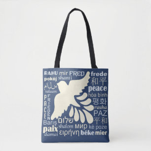 PEACE in vielen Sprachen Tasche