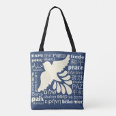 PEACE in vielen Sprachen Tasche (Rückseite)