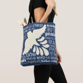 PEACE in vielen Sprachen Tasche (Von Nahem)