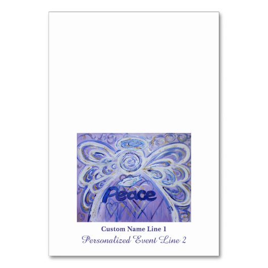 Peace Inspiration Word Engel Table Zent Cards Tischnummer (Vorderseite)