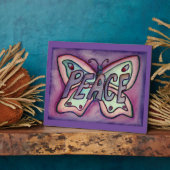 Peace Inspirational Butterfly Malerei Geschenk Pla Fotoplatte (Seite)