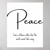 Peace Inspirational Quote Wall Print Poster (Vorne)