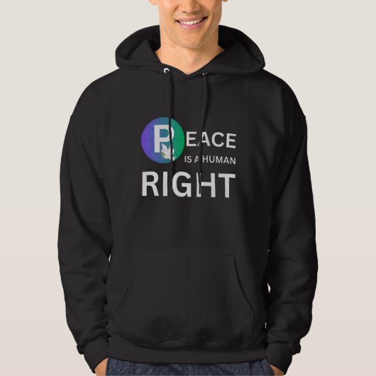 Peace Is a Human Right | Dove and Earth Symbol Hoodie (Vorderseite)
