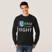 Peace Is a Human Right | Dove and Earth Symbol T-Shirt (Vorne ganz)