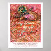 Peace is My Gift Poster with John 14:27 verse (Vorne)