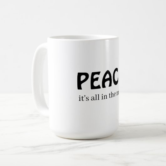 Peace, it's all in the mind kaffeetasse (Vorderseite Links)