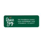 Peace Joest Christmas Holiday Custom Rücksendeadre (Vorne)