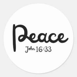 Peace John 16:33 Runder Aufkleber